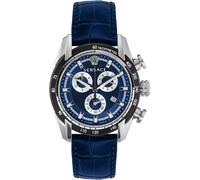 Versace Herren Chronograph V-Ray Chrono Silber Blau VE2I00721