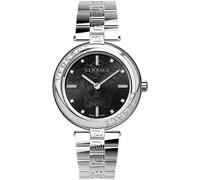 Versace VE2J00521 New Lady schwarz silber Edelstahl Armband Uhr Damen NEU