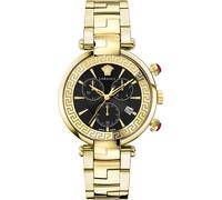 Versace VE2M00621 Revive Chrono schwarz gold Edelstahl Armband Uhr Damen NEU