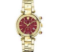 Versace VE2M00721 Revive Chrono rot gold Edelstahl Armband Uhr Damen NEU