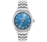 Versace VE2S01025 Hellenyium Lady Restyling silber blau Edelstahl Damen Uhr NEU