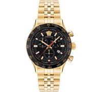 Versace Herren Armbanduhr HELLENYIUM Chrono Edelstahl Armband Gold VE2U006 22