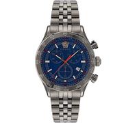 Versace VE2U00722 Hellenyium Chrono blau grau Edelstahl Herren Uhr NEU