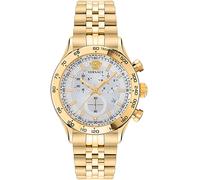Versace VE2U01124 Hellenyium Chrono weiss gold Edelstahl Herren Uhr NEU