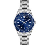 Versace VE3A00922 Hellenyium blau silber Edelstahl Armband Uhr Herren NEU