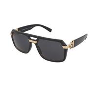 Versace Quadrat Herren Sonnenbrille Schwarz Dunkelgrau Einheitsgröße