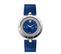Versace Damen Analog Quarz Uhr mit Leder Armband VE7901123
