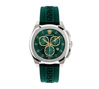 Versace Herren Armbanduhr Chronograph Chrono GEO grün, Silber 43 mm VE7CA0223