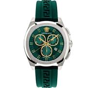 Versace VE7CA0223 Chrono Geo grün gold silber Kautschuk Herren Uhr NEU