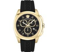 Versace VE7CA0423 Chrono Geo gold schwarz Kautschuk Herren Uhr NEU