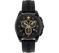 Versace VE7CA0523 New Chrono Geo schwarz gold Kautschuk Herren Uhr NEU