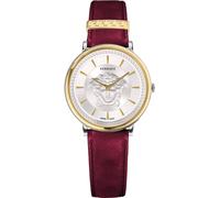 Versace Damenuhr, Weiß, 38 mm, V-förmig, VE8101819, Gold, V-Circle Lady