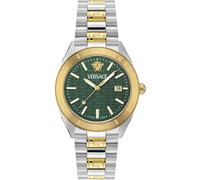 Versace VE8E00524 V-Dome grün silber gold Edelstahl Herren Uhr NEU