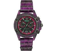 Versace VE8P00124 Icon Active Chrono violett schwarz Herren Damen Unisex Uhr NEU