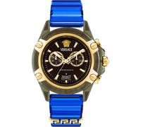 Versace VE8P00925 New Icon Active Chrono schwarz blau gold Damen Herren Uhr NEU