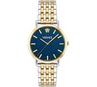 Versace VE8Q00424 Greca Slim blau silber gold Herren Uhr NEU