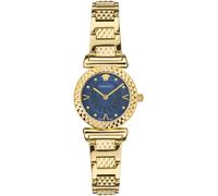 Versace VEAA01420 Mini Vanity blau gold Edelstahl Armband Uhr Damen NEU