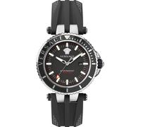 Versace VEAK00118 V-Race Diver silber schwarz Kautschuk Armband Uhr Herren NEU