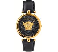 Versace VECO01420 Palazzo Empire Barocco gold schwarz Leder Damen Uhr NEU