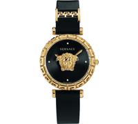 Versace VEDV00919 Palazzo Empire Greca Diamond schwarz gold Leder Damen Uhr NEU