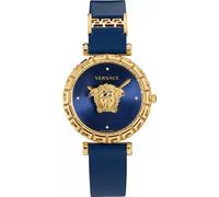 Versace VEDV01019 Palazzo Empire Greca Diamond blau gold Leder Damen Uhr NEU