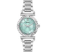 Versace VEGFA0425 Mini Vanity silber türkis Edelstahl Armband Uhr Damen NEU