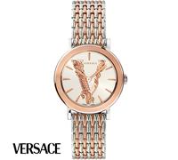 Versace VEHC00519 Virtus weiss silber roségold Edelstahl Armband Uhr Damen NEU