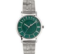 Versace VEJ400921 V-Essential grün silber Edelstahl Herren Uhr NEU