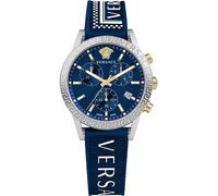 Versace VEKB00222 Sport Tech Lady Chrono silber gold blau weiss Damen Uhr NEU