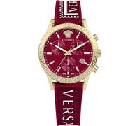Versace VEKB00322 Sport Tech Lady Chrono gold rot weiss Kautschuk Damen Uhr NEU