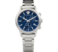 Versace VEKB00522 Sport Tech Lady Chrono blau silber Edelstahl Damen Uhr NEU