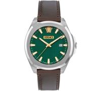 Versace VEKKA0225 Luxury braun grün silber gold Leder Herren Uhr NEU