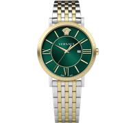 Versace VENCA0224 V-ETERNAL GENT Herren Armbanduhr Edelstahl Grün/Zweifarbiger B...