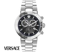 Versace VEPY00520 Urban Mystique Chrono schwarz silber Edelstahl Herren Uhr NEU