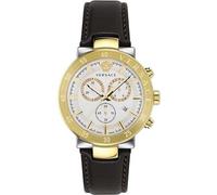 Versace VEPY01321 Urban Mystique Chrono gold silber braun Leder Herren Uhr NEU