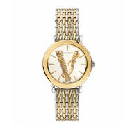 Versace VERI00720 Virtus white silver gold Stainless Steel Women's Watch NEW