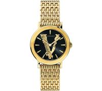Versace VERI00820 Virtus schwarz gold Edelstahl Armband Uhr Damen NEU