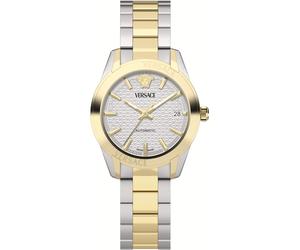 Versace VESCA0424 Greca Classic Automatik weiß gold silber Edelstahl Damen Uhr