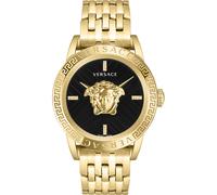 Versace VESN00922 V-Code Palazzo schwarz gold Edelstahl Armband Uhr Herren NEU