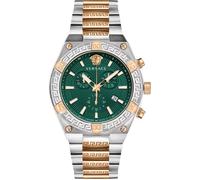 Versace VESO01324 V-Sporty Greca Chronograph grün silber roségold Herren Uhr NEU