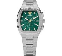 Versace VESP01025 Sporty Tonneau Greca Chrono grün silber Edelst Herren Uhr NEU