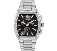 Versace VESP01125 Sporty Tonneau Greca Chrono schwarz silber Herren Uhr NEU