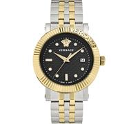 Versace VESR00822 New Gent Classic schwarz gold silber Edelstahl Herren Uhr NEU