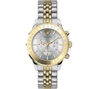 Versace VEV600519 Signature Chronograph silber gold Edelstahl Herren Uhr NEU