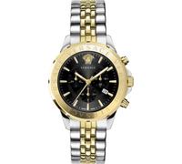 Versace VEV602223 Signature Chronograph schwarz gold silber Stahl Herren Uhr NEU