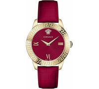 Versace Damen Armbanduhr Greca Signature 38 mm Greca-Signatur auf dem Gehäuse Armband Leder VEVC00921