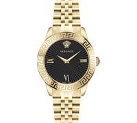Versace Damen Armbanduhr Greca Signature 38 mm mit Greca-Signatur Armband Edelstahl VEVC01121
