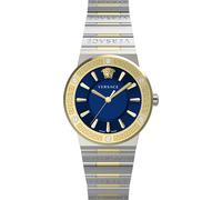 Versace VEVH01120 Greca Logo blau gold silber Edelstahl Armband Uhr Damen NEU