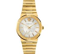 Versace VEVI00520 Greca Logo weiss silber gold Edelstahl Armband Uhr Herren NEU