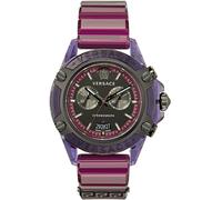 Versace VEZ701423 Icon Active Chrono lila schwarz burgund Herren Unisex Uhr NEU